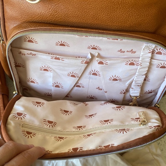 Itzy Ritzy Brown Leather Backpack - Picture 2 of 16